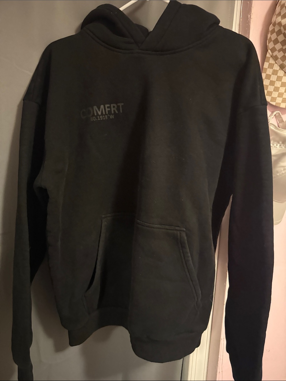 Black Men's Pullover Hoodie